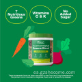 Mezcla de polvo de verduras para energía con espirulina orgánica